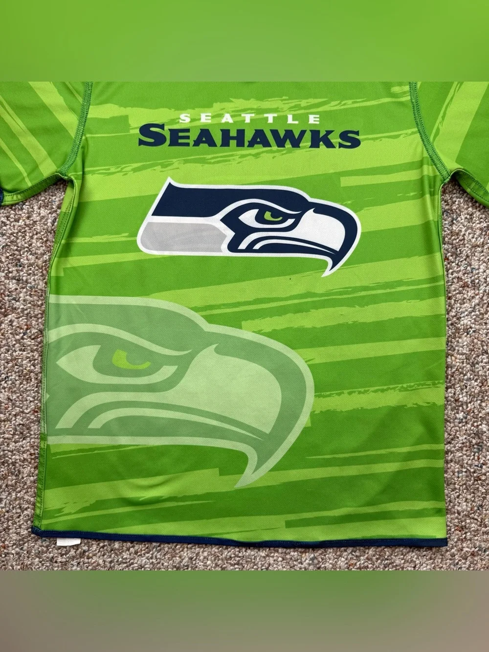 Boys Seattle Seahawks REVERSIBLE NFL Flag Football Jersey Shirt Top size YOUTH L